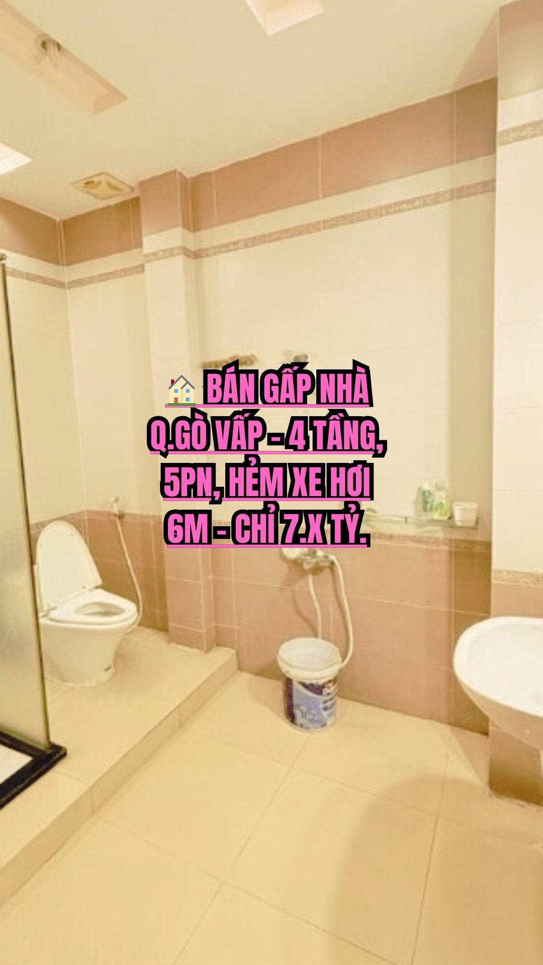 BÁN GẤP NHÀ GÒ VẤP 4 TẦNG, 5PN, HẺM XE HƠI 6M CHỈ NHỈNH 7 TỶ.
